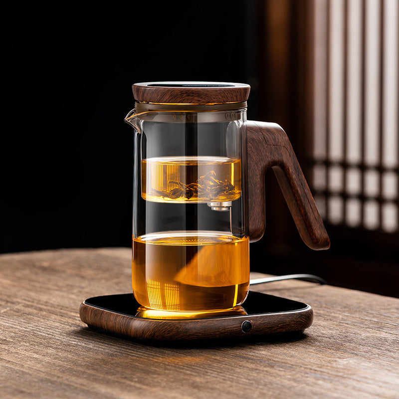 High-Temperature Resistant Semi-Automatic Glass Tea Infuser Kung Fu Tea Cup