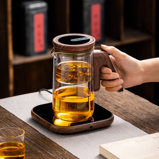 High-Temperature Resistant Semi-Automatic Glass Tea Infuser Kung Fu Tea Cup