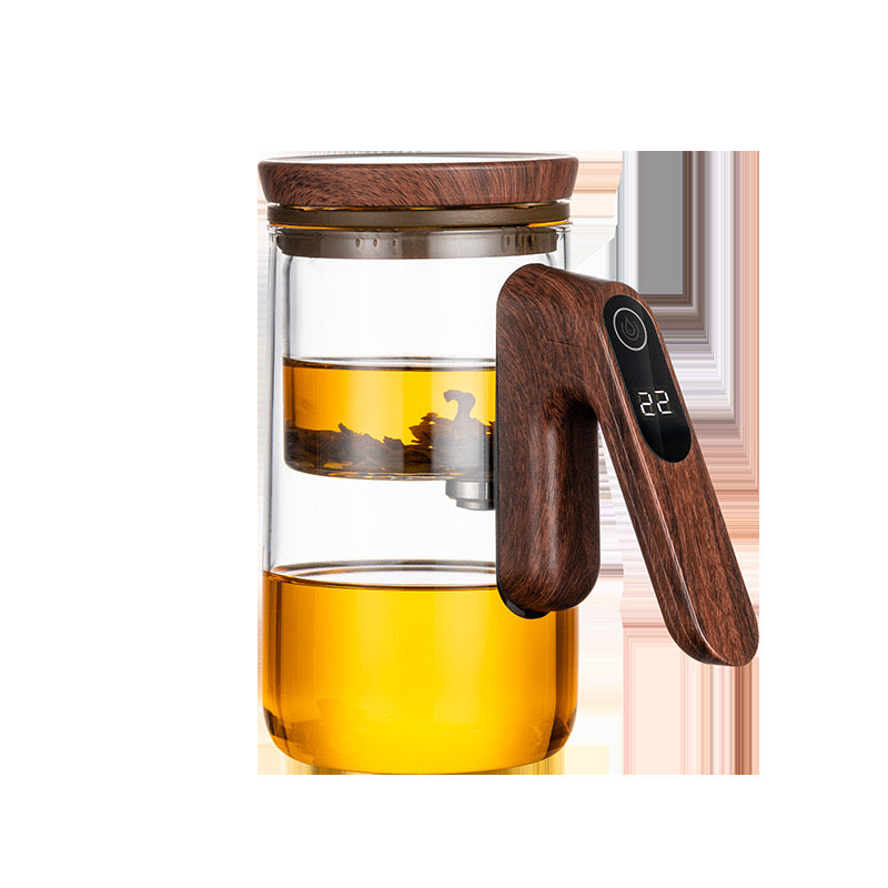 High-Temperature Resistant Semi-Automatic Glass Tea Infuser Kung Fu Tea Cup