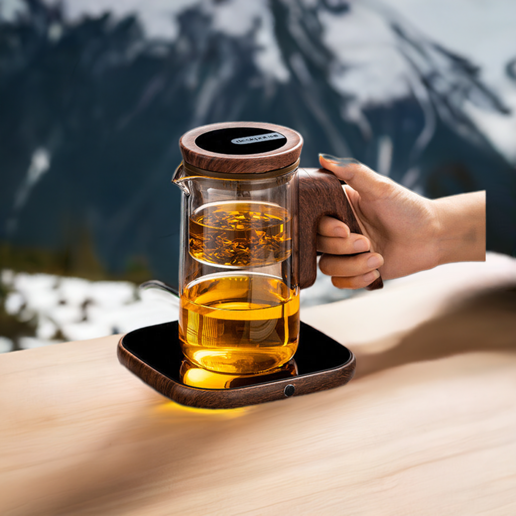 High-Temperature Resistant Semi-Automatic Glass Tea Infuser Kung Fu Tea Cup