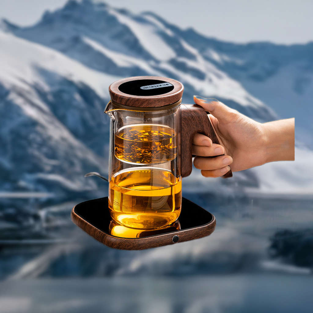 High-Temperature Resistant Semi-Automatic Glass Tea Infuser Kung Fu Tea Cup