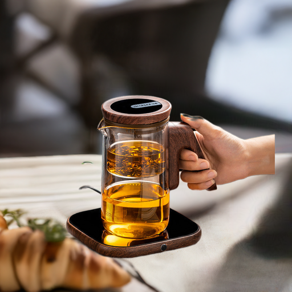 High-Temperature Resistant Semi-Automatic Glass Tea Infuser Kung Fu Tea Cup